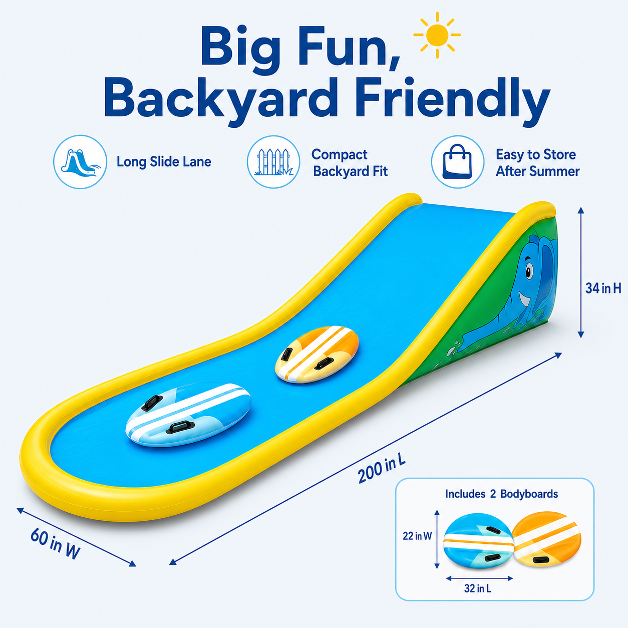 SplashJoy Inflatable Backyard Water Slide