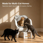 AutoScooper 12 Lite Open-Top Automatic Self-Cleaning Cat Litter Box, Easy-Entry Front Step, Triple Safety Protection, No App Required