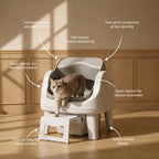 AutoScooper 12 Lite Open-Top Automatic Self-Cleaning Cat Litter Box, Easy-Entry Front Step, Triple Safety Protection, No App Required