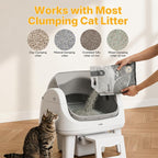 AutoScooper 12 Lite Open-Top Automatic Self-Cleaning Cat Litter Box, Easy-Entry Front Step, Triple Safety Protection, No App Required